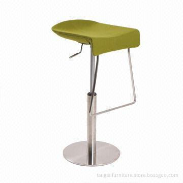 Backless Stool, Made of PU/Fabric and Chrome Frame, ODM/OEM Orders Welcomed